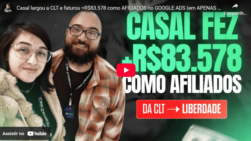 Casal fatura R$83 mil como afiliados no Google Ads