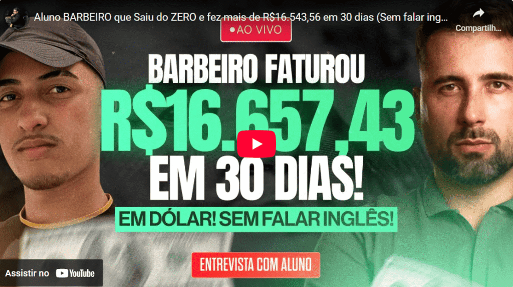 Como Diego Santos Lucrou em Dólar como Afiliado