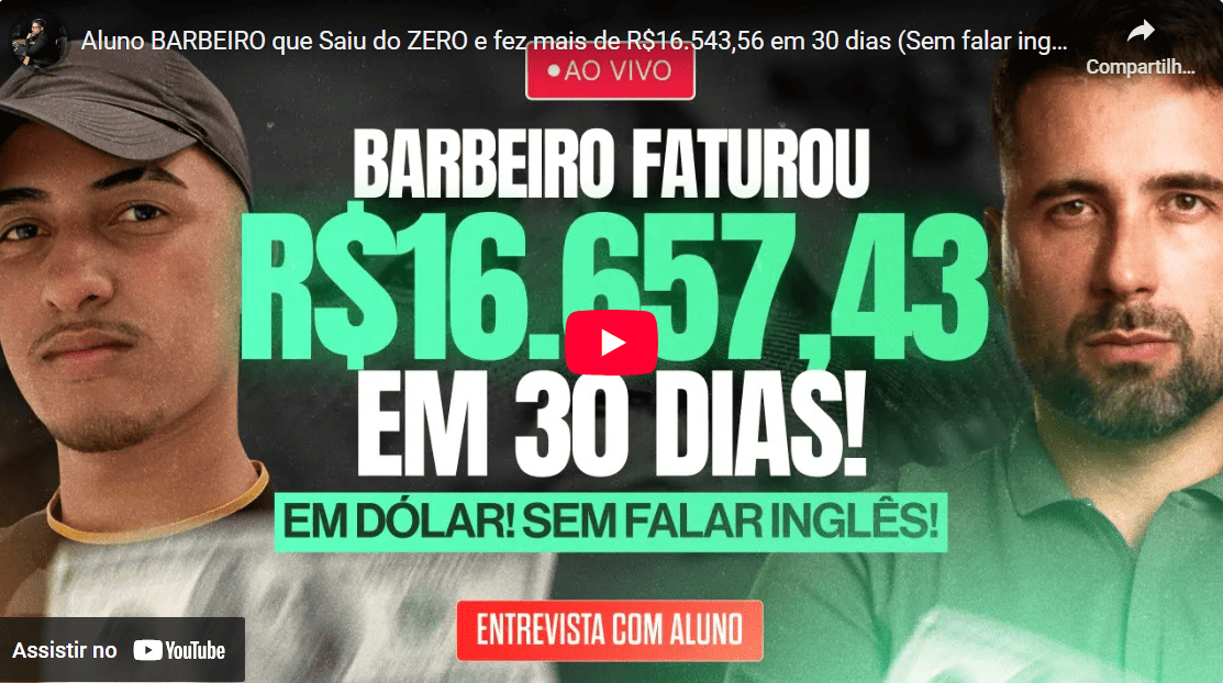 Como Diego Santos Lucrou em Dólar como Afiliado